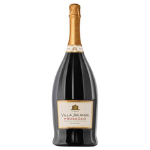 Load image into Gallery viewer, Villa Jolanda Prosecco [1.5L] Italy Made from 100% Glera grapes grown in the hills north of Treviso. Grapes are hand-harvested. Features lovely aromas of white flLightly sparkling with very pretty, small, bubbles, the wine is full of flavor - peach, ripe apple, lemon zest. Fruity and crisp, the wine finishes with a touch of mineral and yellow apple. 